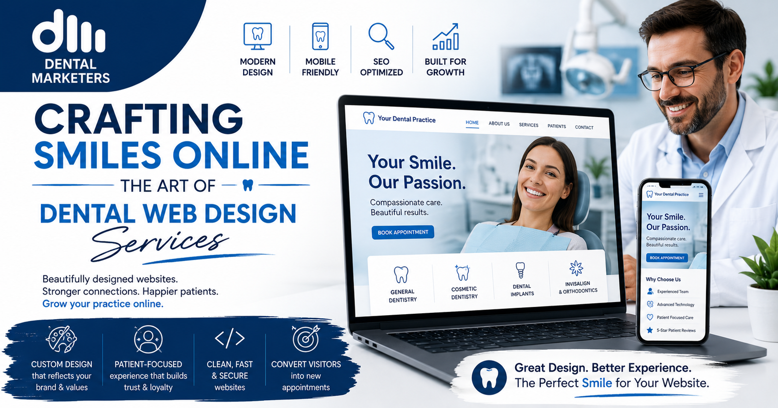 Crafting Smiles Online - The Art of Dental Web Design Services