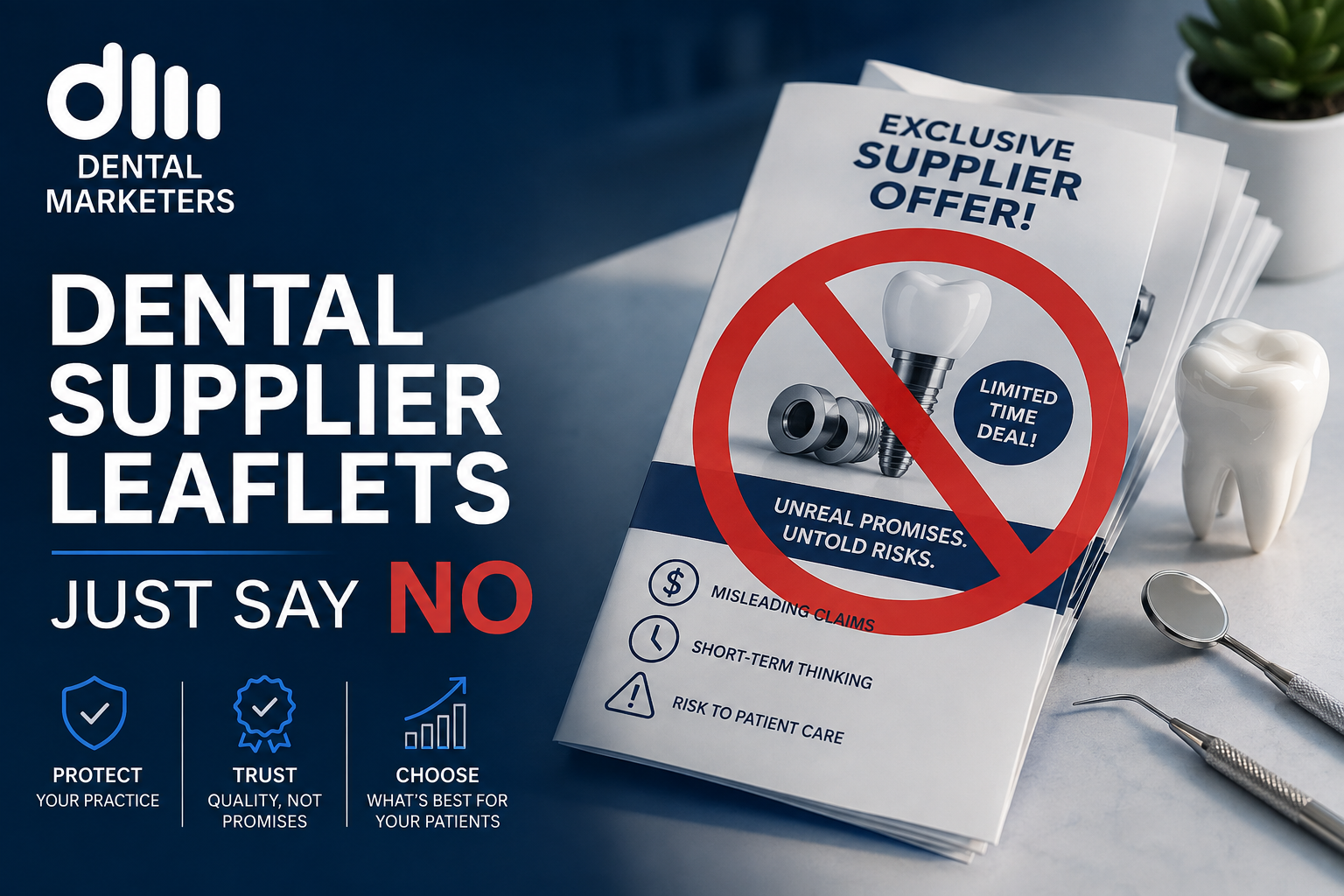 Dental Supplier Leaflets - Just Say No